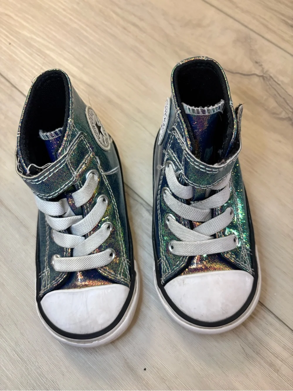 Converse Kids Iridescent Green High-Top Sneakers